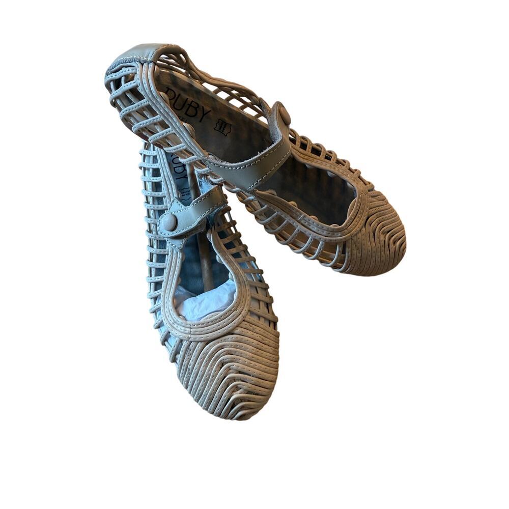 2/$30 NEW Ruby Label 12 US Kid Girl Off White Cream Perforated Mary‎ Jane Shoes